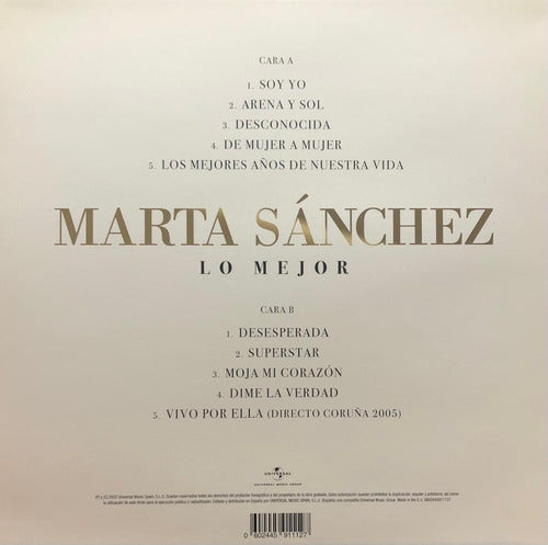 Marta Sánchez - Lo Mejor - Lp Vinyl