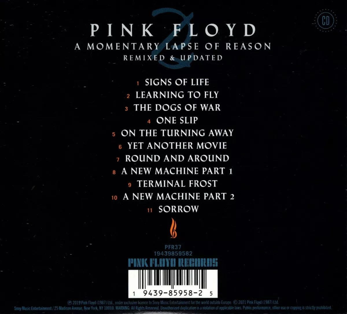 Pink Floyd A Momentary Lapse Of Reason Remixed Disco Cd