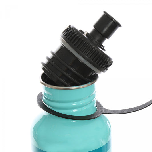 Botella Acero Inoxidable Azul Rayado Yoga Gaiam