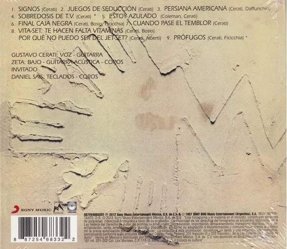 Soda Stereo Ruido Blanco En Vivo Disco Cd