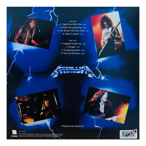 Metallica - Ride The Lightning - Remastered - Azul Lp Vinyl