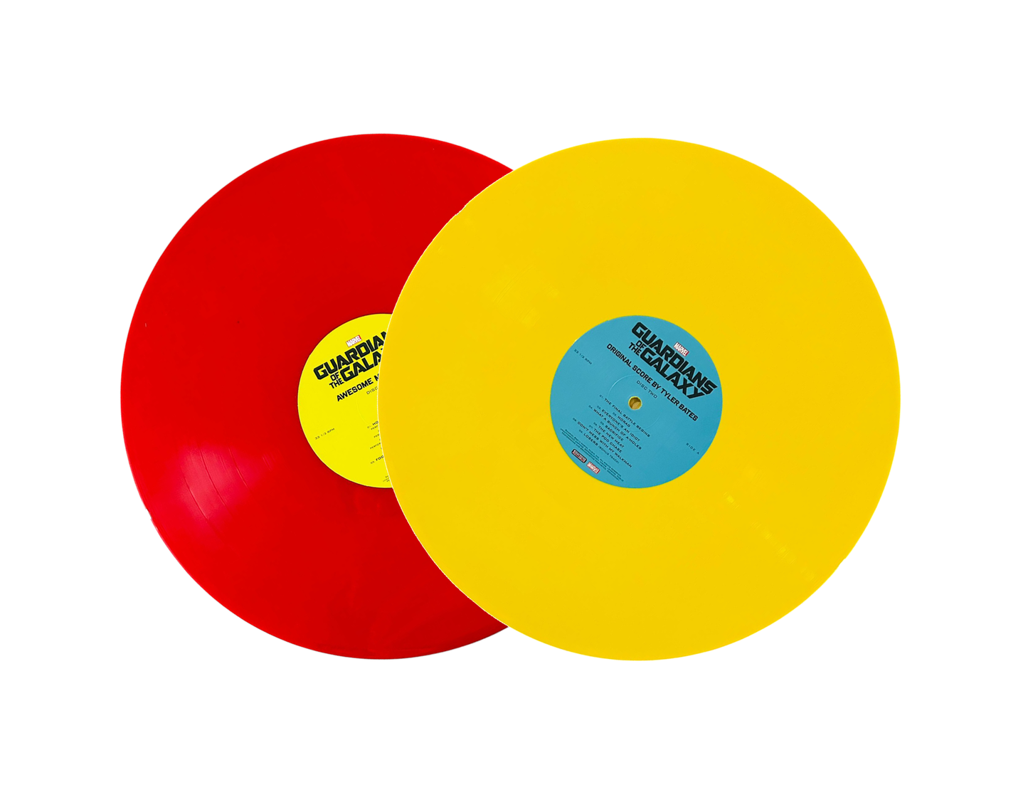 Guardians Galaxy Soundtrack Deluxe Red & Yellow Lp Vinyl