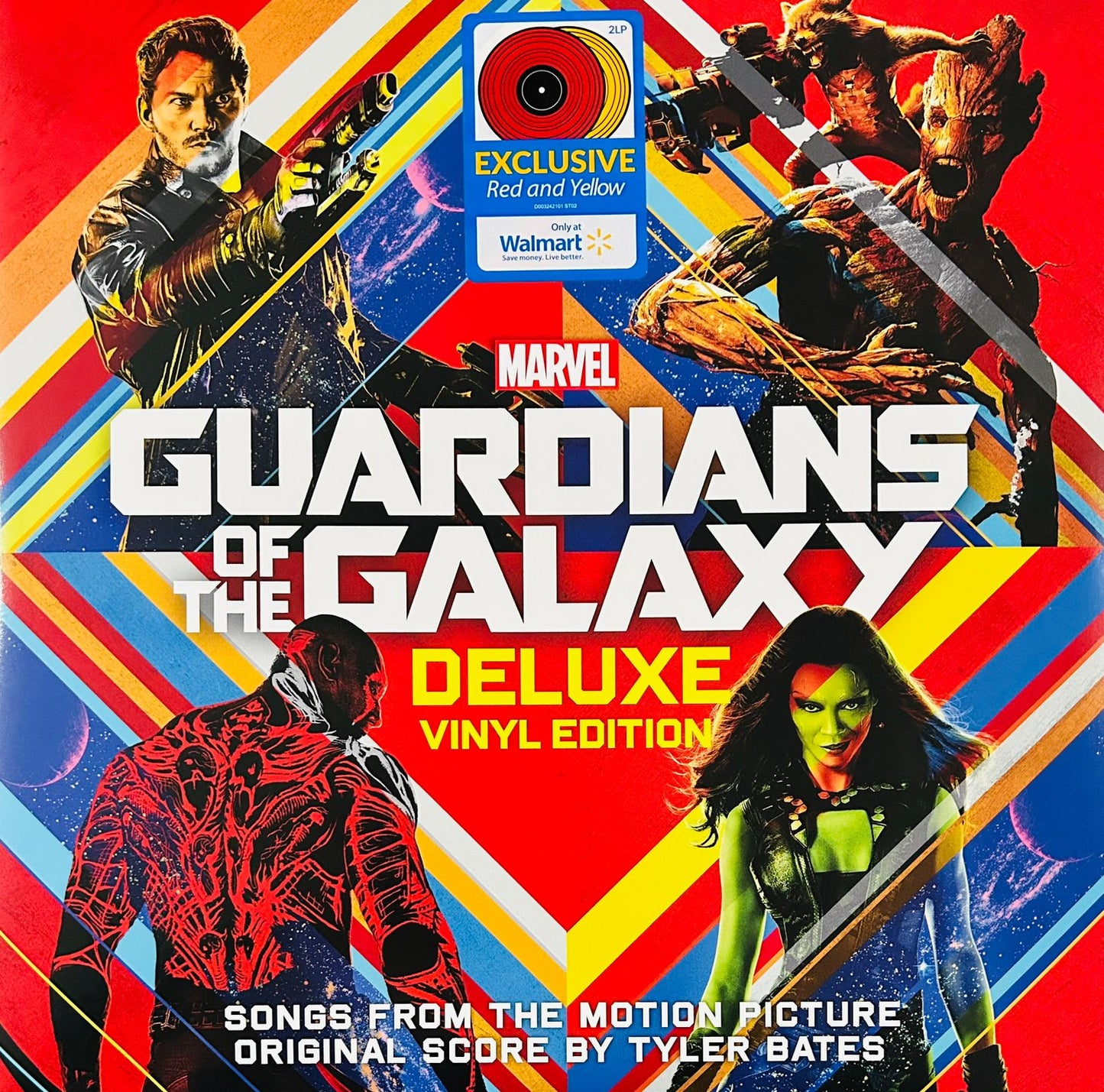 Guardians Galaxy Soundtrack Deluxe Red & Yellow Lp Vinyl