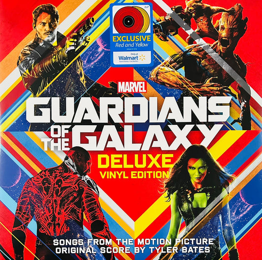 Guardians Galaxy Soundtrack Deluxe Red & Yellow Lp Vinyl