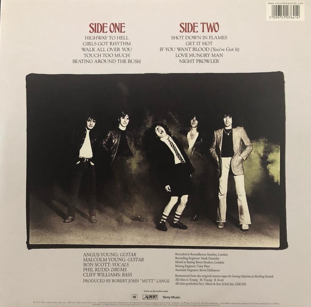 Ac/dc Highway To Hell Lp Vinyl