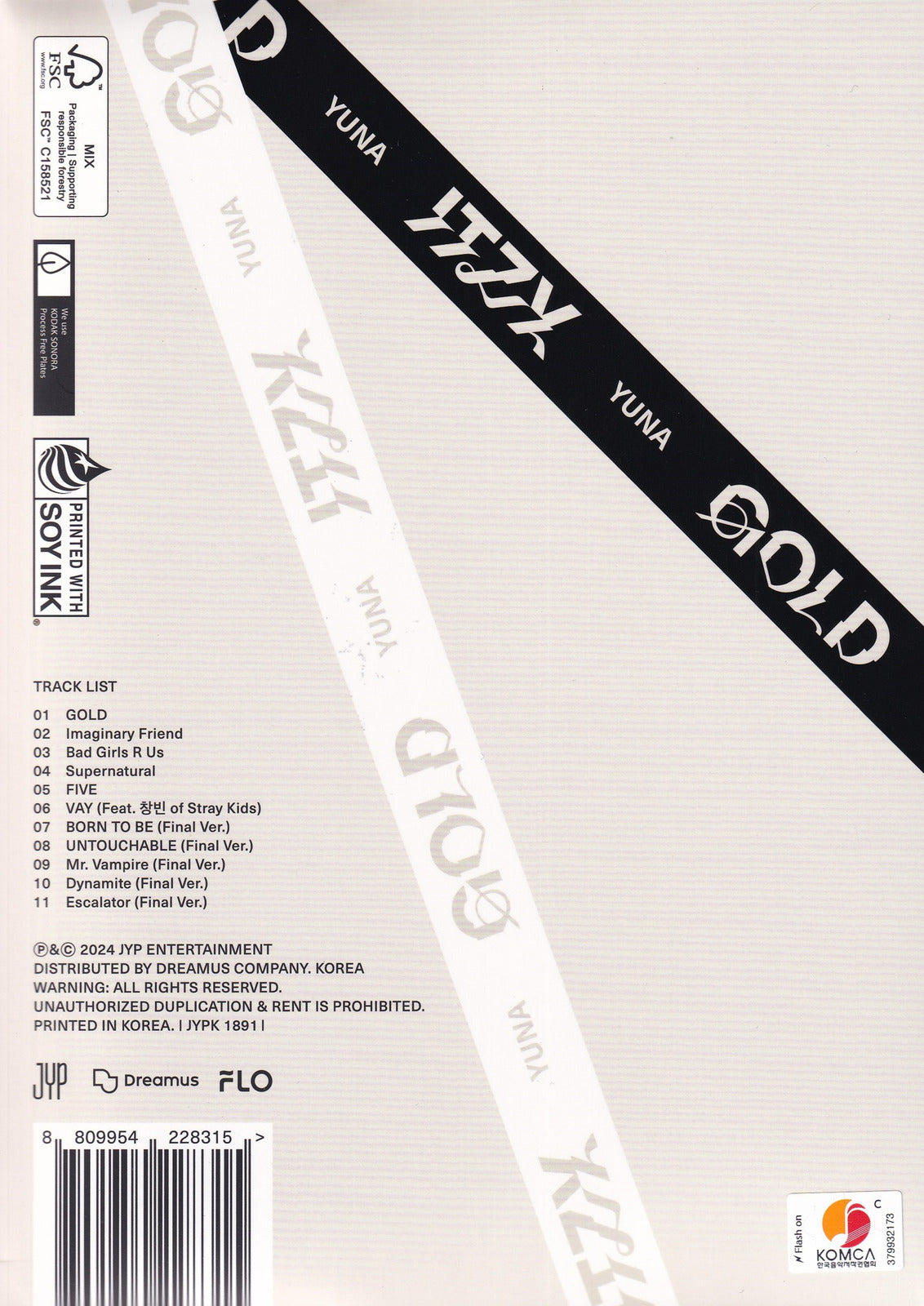 ** Itzy Gold Album Digipack / Version Yuna