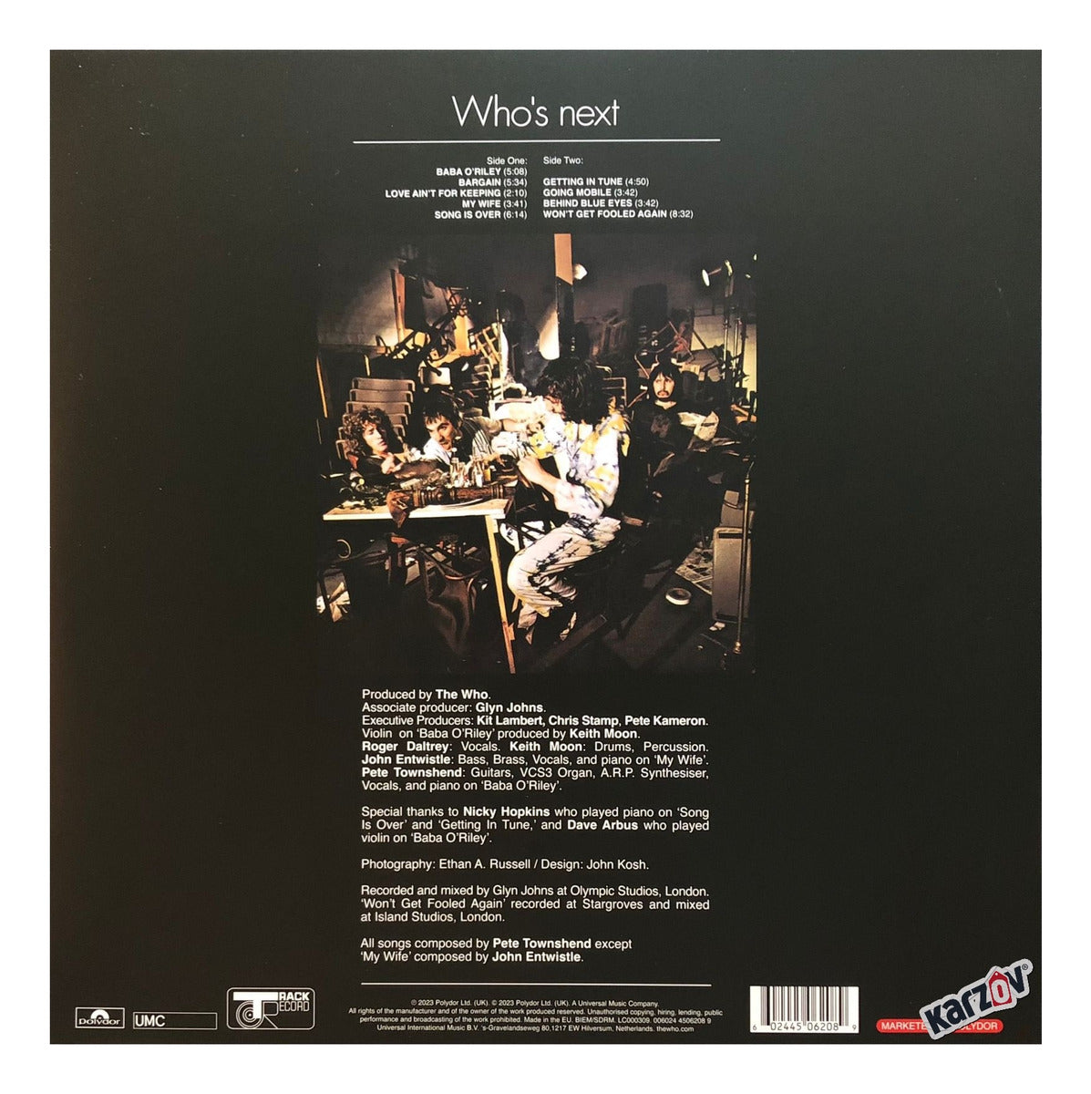 The Who Who's Next Remastered Coke Bottle Clear Lp Vinyl