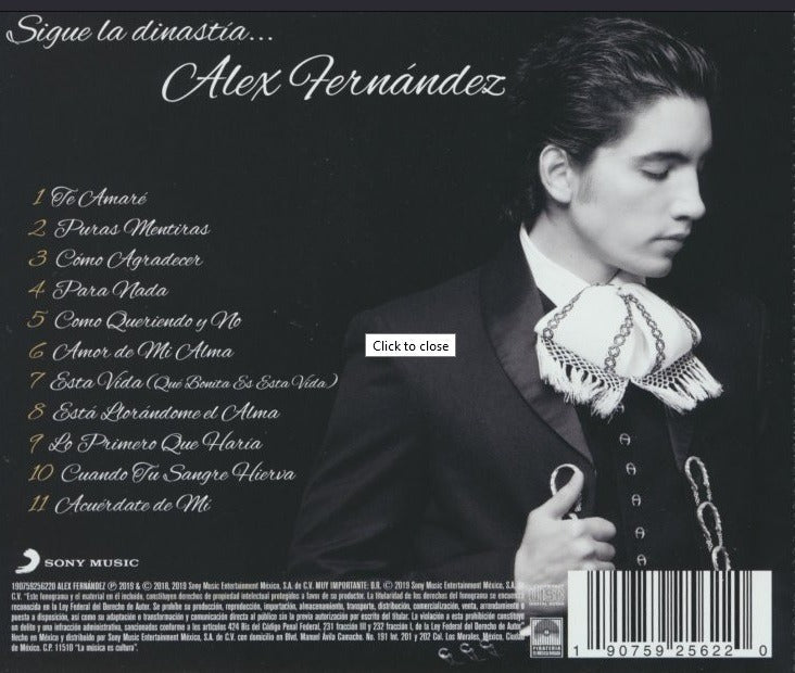 Alex Fernandez Sigue La Dinastia Disco Cd