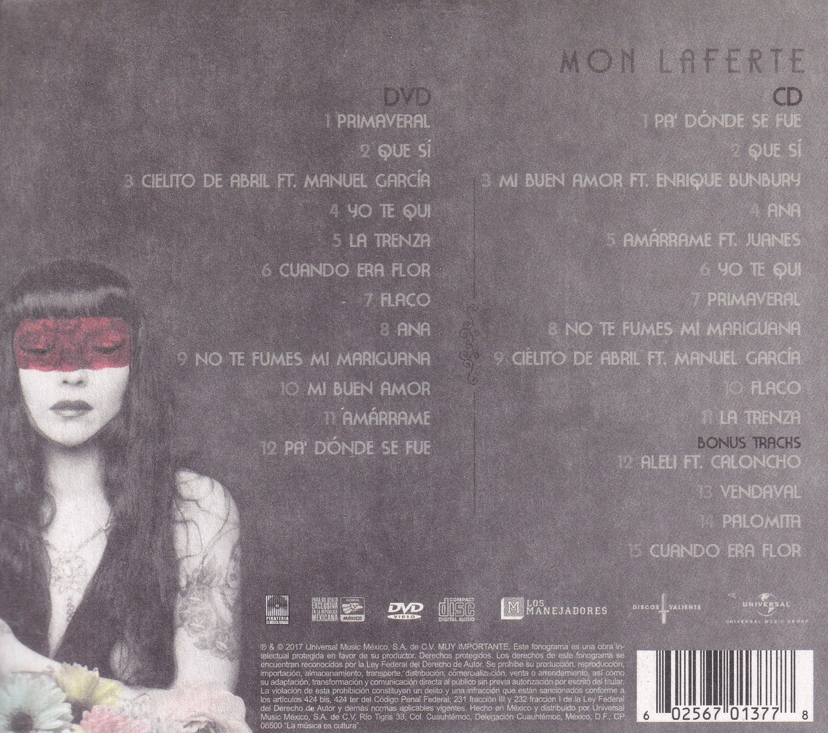 Mon Laferte La Trenza Deluxe Disco Cd + Dvd