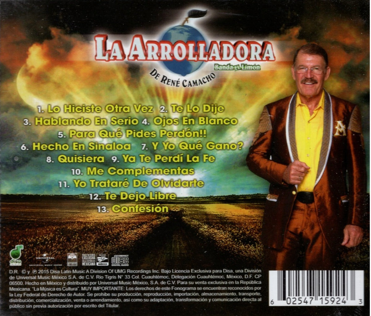 La Arrolladora Banda El Limon Ojos En Blanco Disco Cd