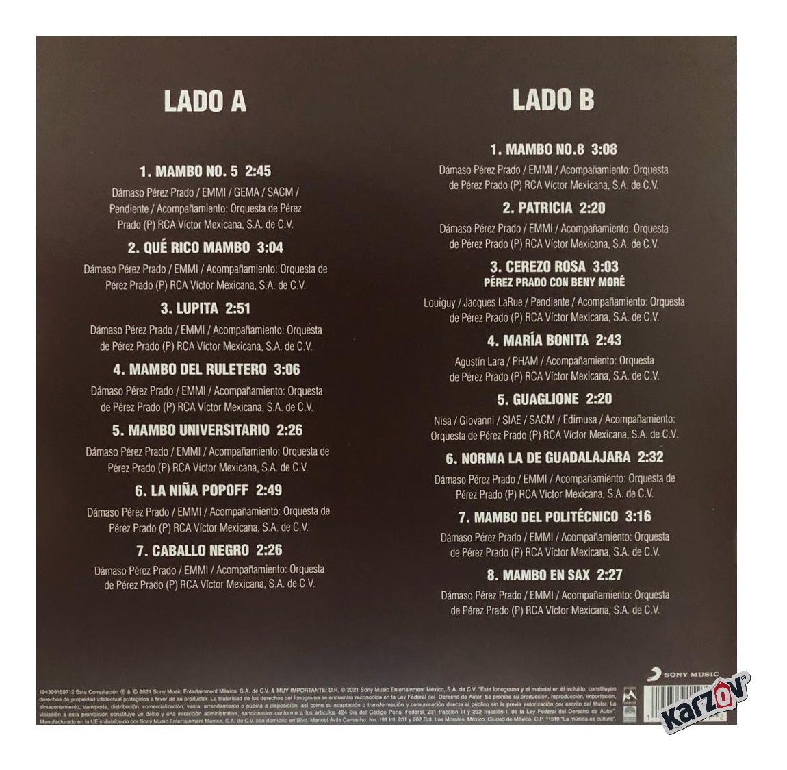 Perez Prado Personalidad Lp Vinyl