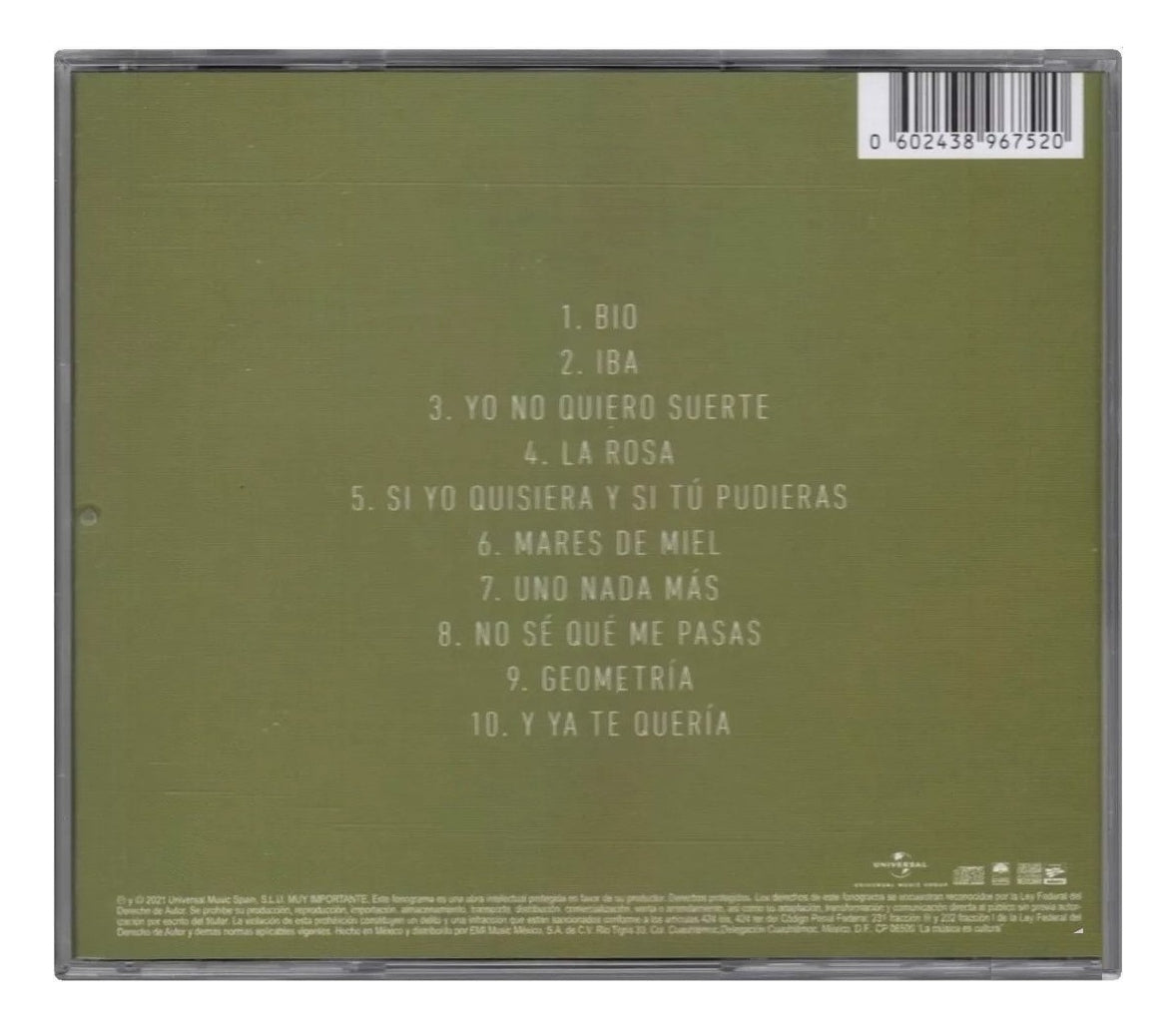 Alejandro Sanz Sanz Disco Cd