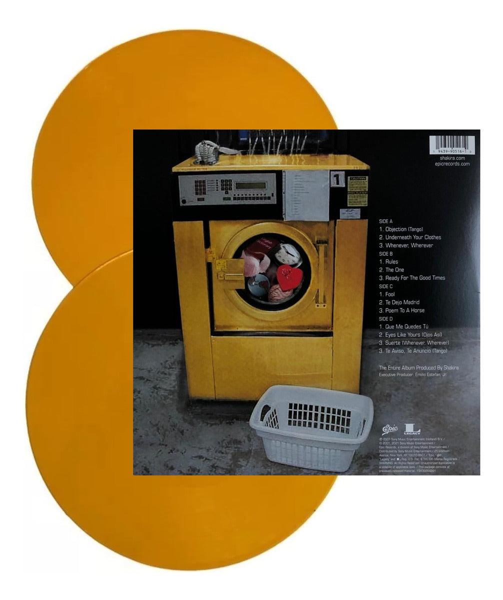 Shakira Servicio De Lavanderia Amarillo Yellow 2 Lp Vinyl