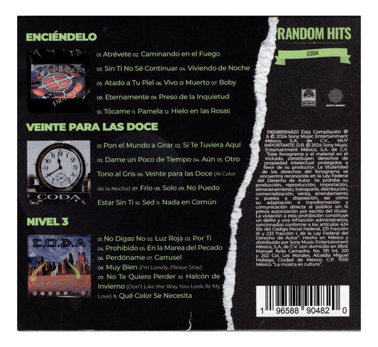 Coda Random Hits Box 3 Discos Cd