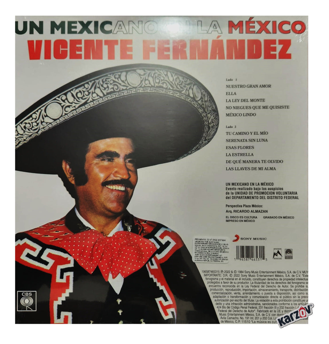 Vicente Fernandez Un Mexicano En La México Lp Vinyl