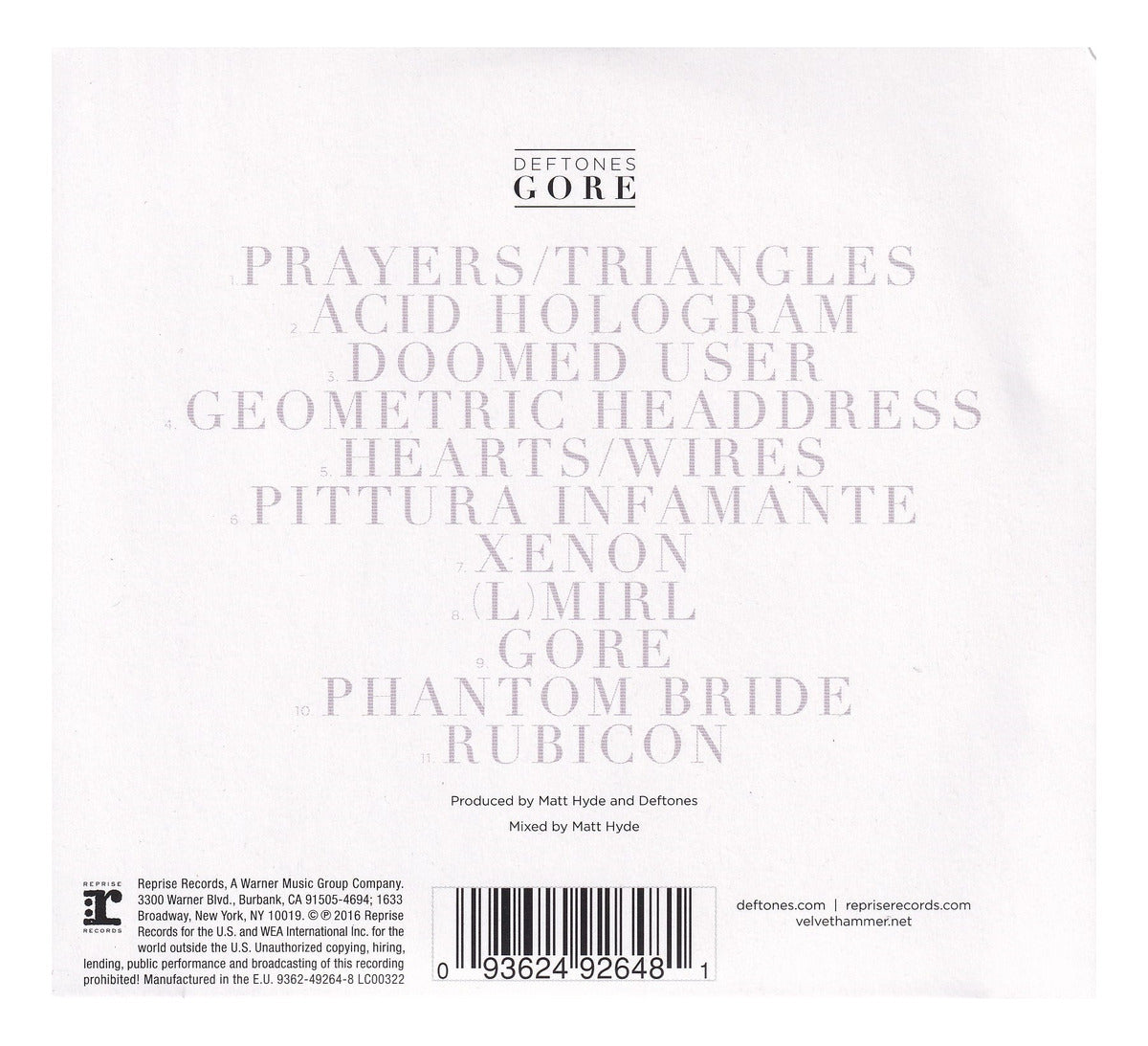 Deftones Gore Importado Disco Cd