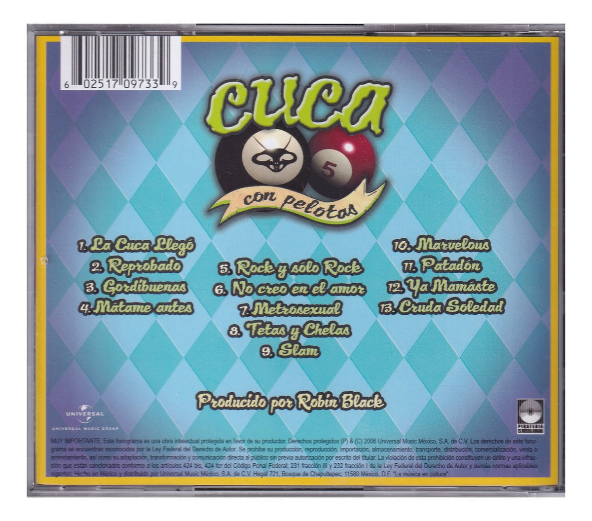 Cuca Con Pelotas Disco Cd