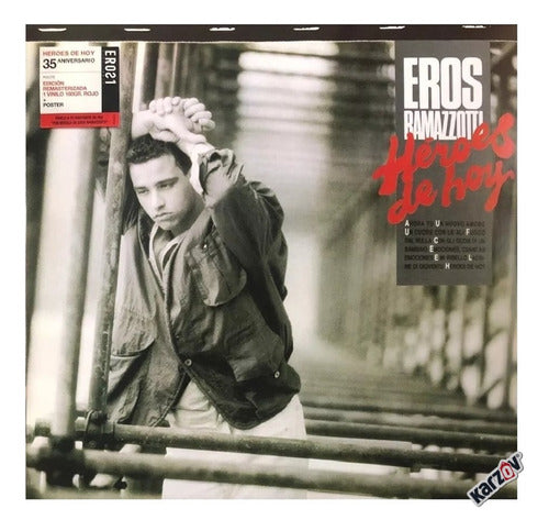 Eros Ramazzotti Heroes De Hoy Lp Acetato Vinyl Rojo