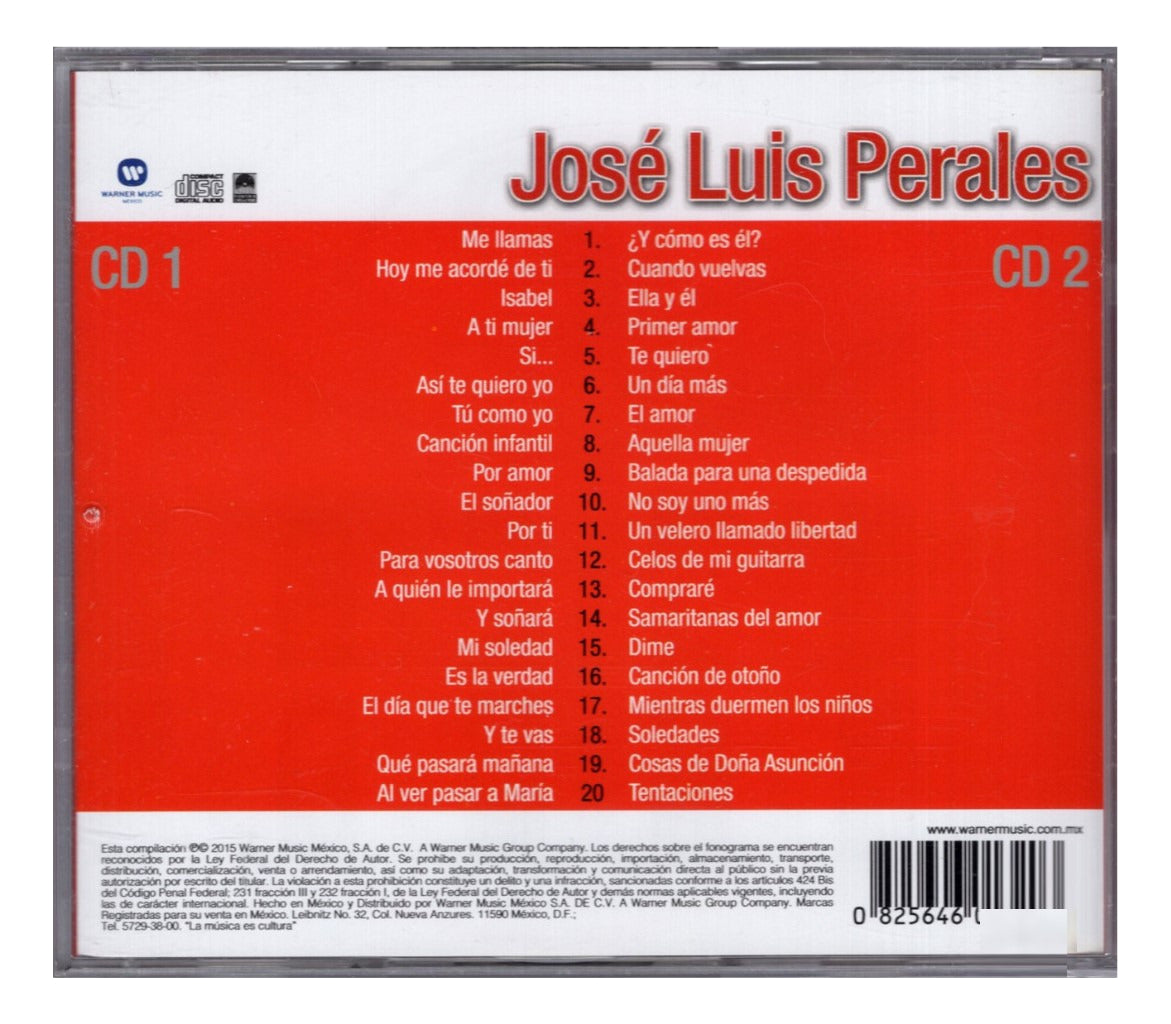 Jose Luis Perales 40 Exitos 2 Discos Cd