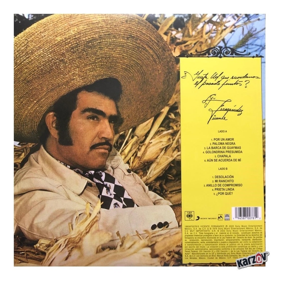 Joyas Rancheras Al Estilo De Vicente Fernandez Lp Vinyl