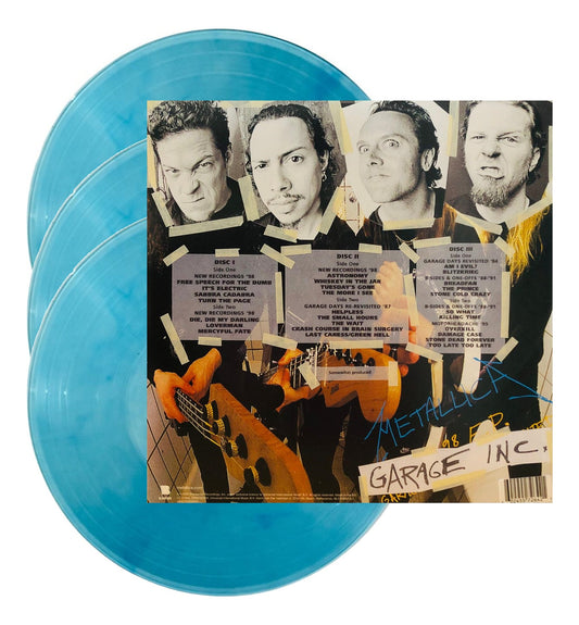 Metallica Garage Inc Importado Azul Blue 3 Lp Vinyl
