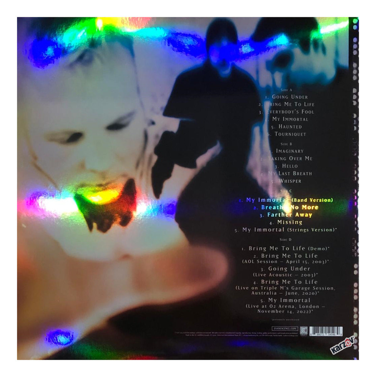 Evanescence Fallen 20th Anniversary 2 Lp Vinyl