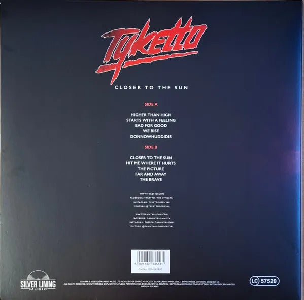 Tyketto Closer To The Sun Red Lp Vinyl