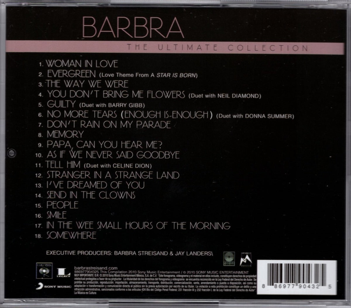 Barbra Streisand The Ultimate Collection Disco Cd