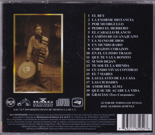 Jose Alfredo Jimenez Sigo Siendo Rey 20th Aniversario Cd