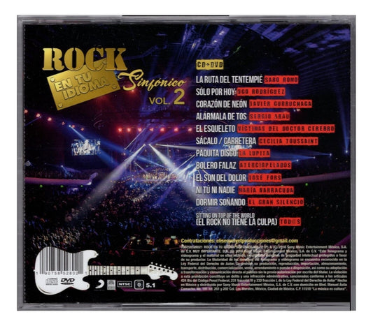 Rock En Tu Idioma Sinfonico Volumen 2 Dos - Disco Cd + Dvd