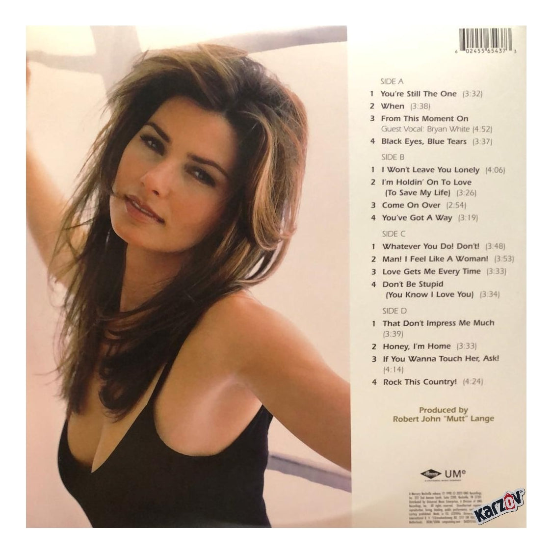 Shania Twain Come On Over 25th Anniversary Diamond 2 Lp Vinyl