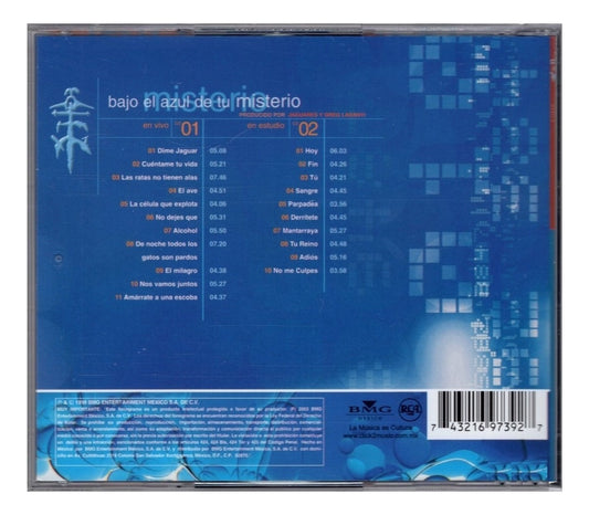 Jaguares Bajo El Azul De Tu Misterio 2 Discos Cd