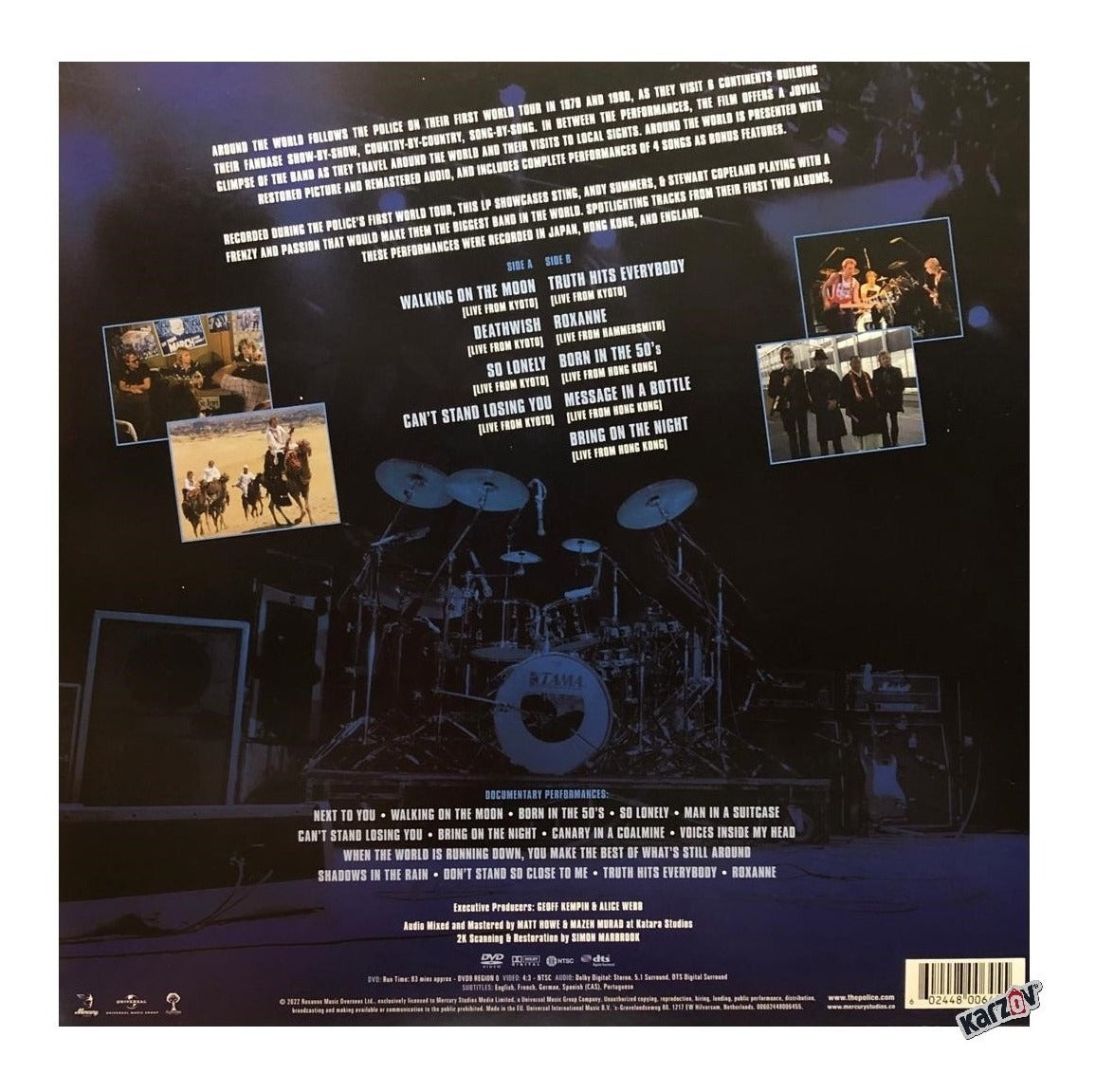 The Police Around World Restored & Expanded Dvd + Gold Vinyl