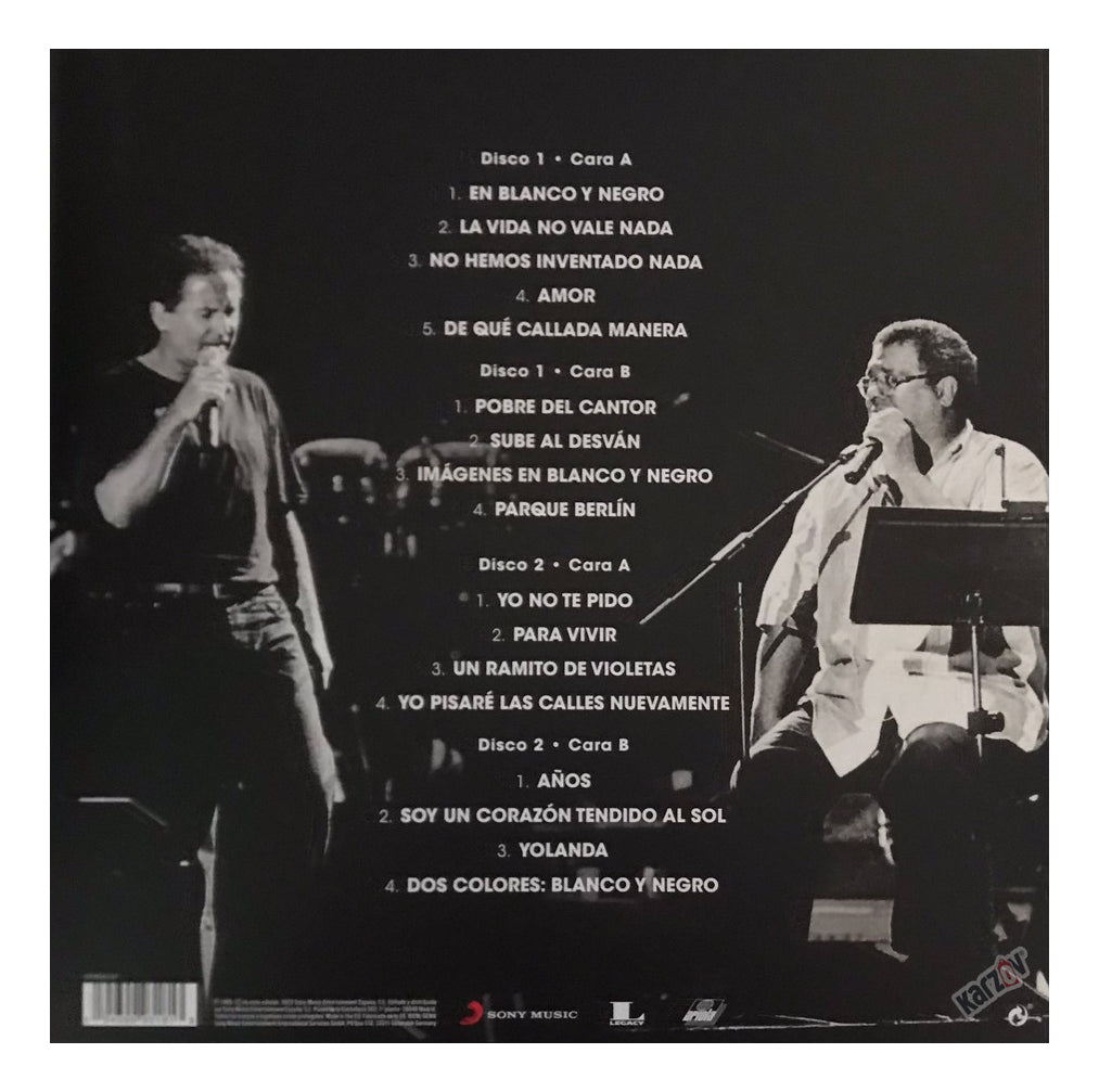 Pablo Milanes & Victor Manuel En Blanco Y Negro 2 Lp Vinyl