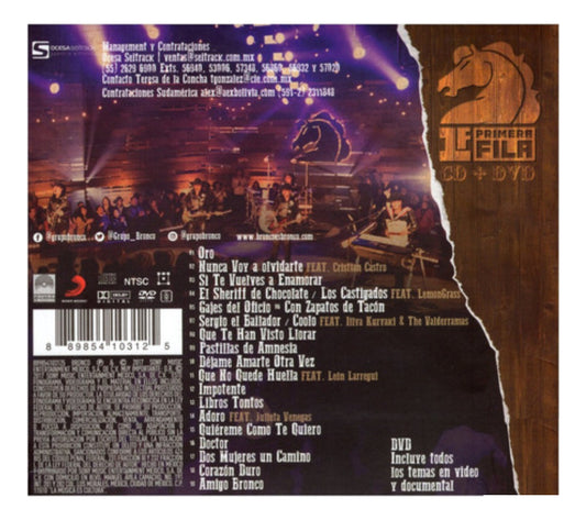1a Primera Fila Bronco Disco Cd + Dvd