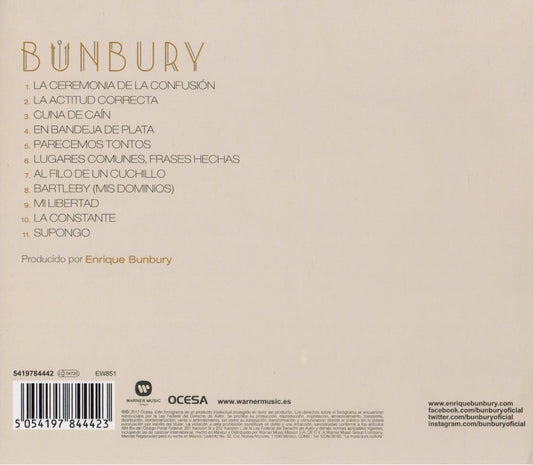 Expectativas - Enrique Bunbury - Disco Cd - Nuevo