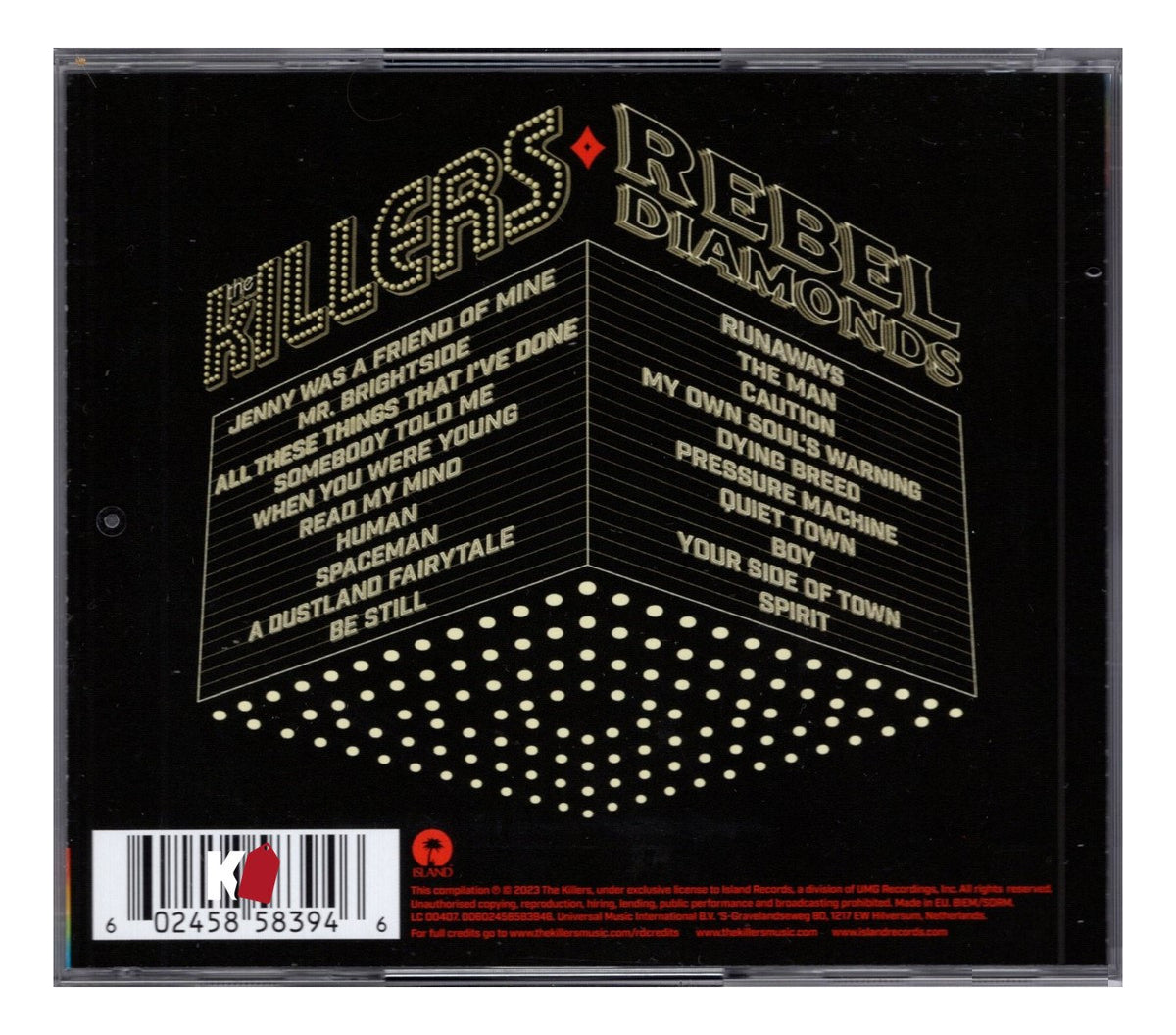 The Killers Rebel Diamonds Disco Cd