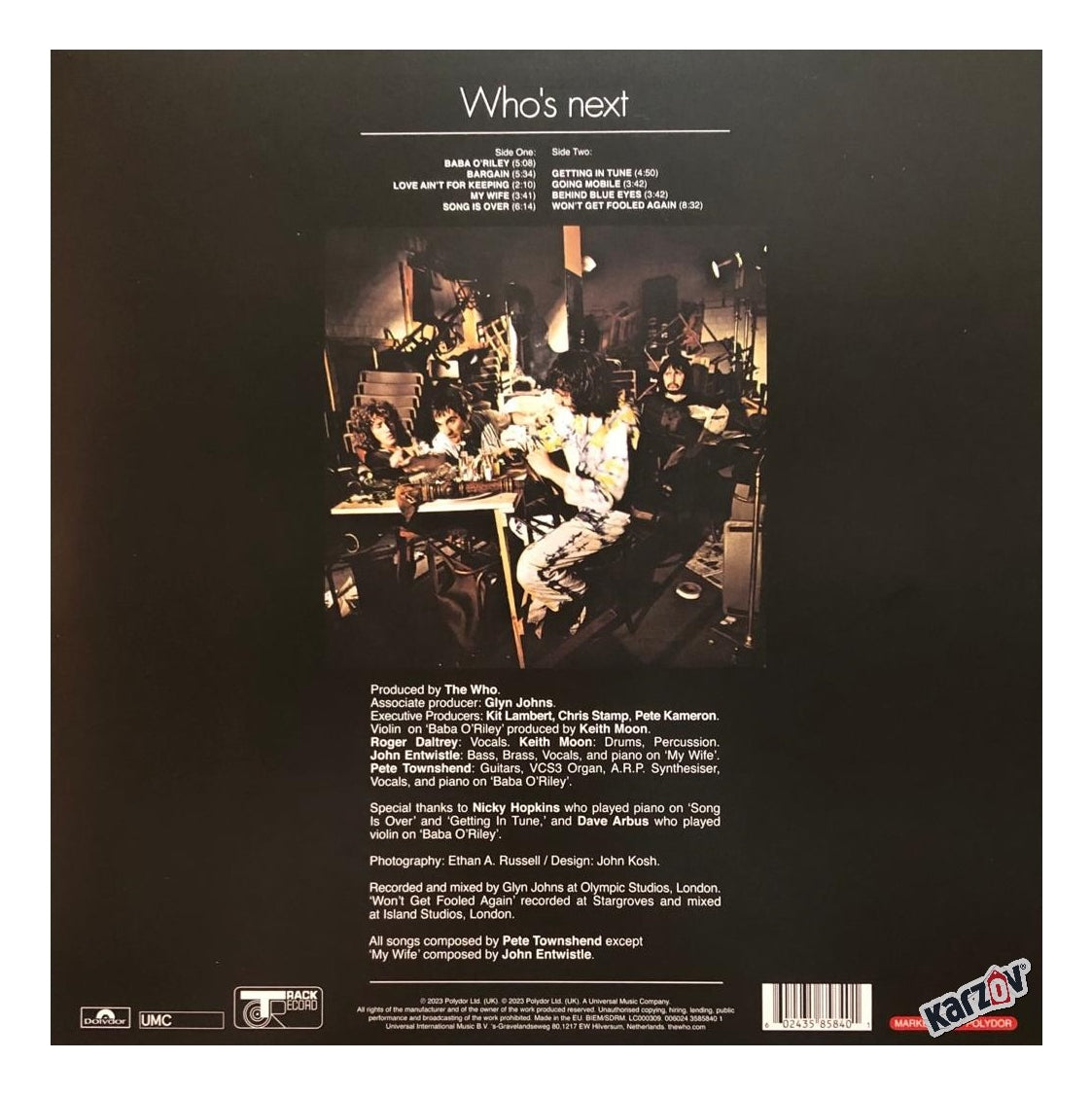 The Who Who's Next Remastered Lp Vinyl