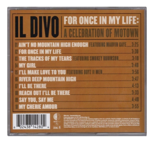 IL Divo For Once In My Life : A Celebration Of Motown Disco Cd