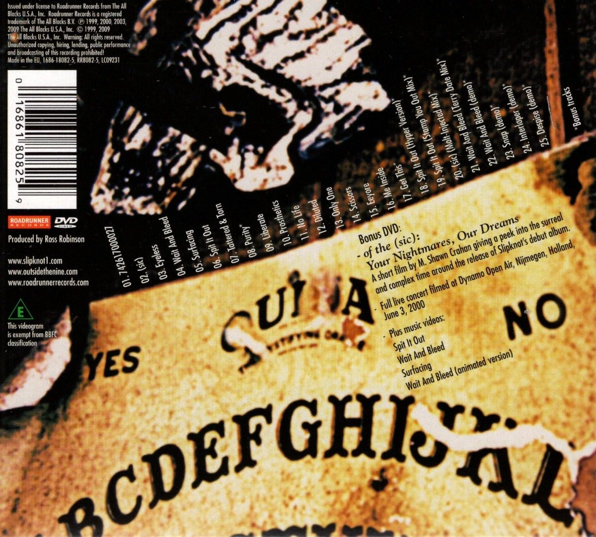 Slipknot Disco Cd + Dvd // 25 Canciones