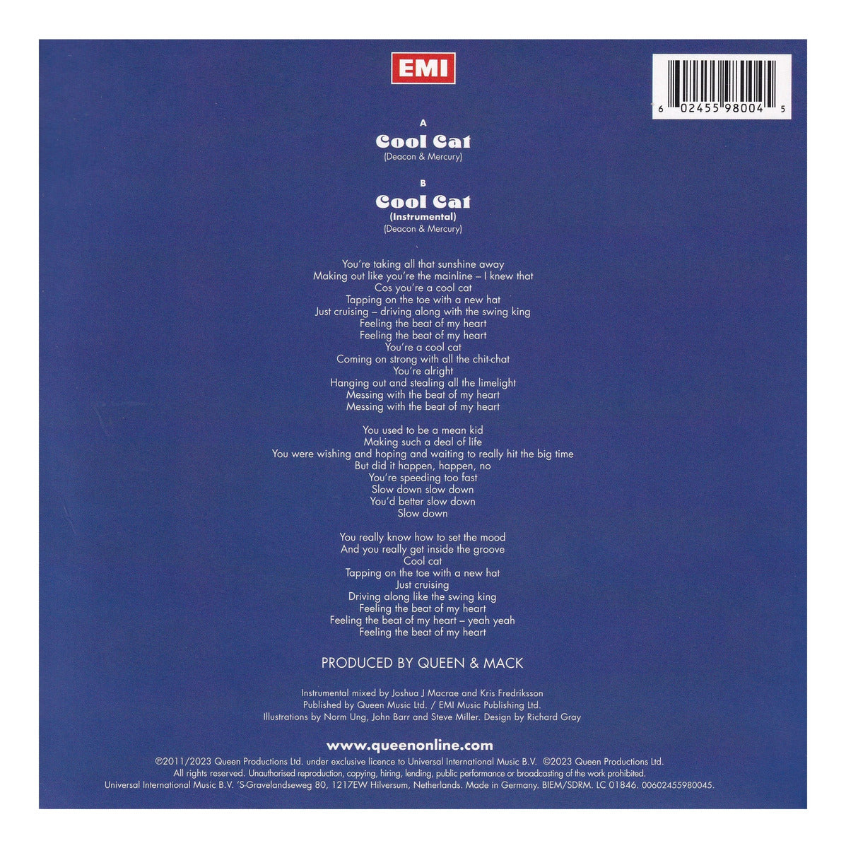 Queen Cool Cat Rsd 2024 RSD2024 / 07 Pulgadas Rosa Pink Lp Vinyl