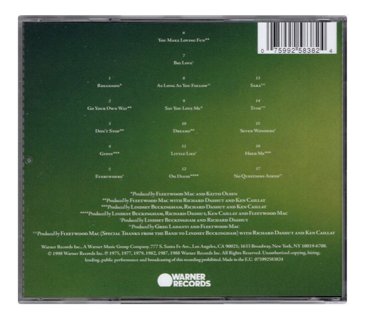 Fleetwood Mac Greatest Hits Disco Cd