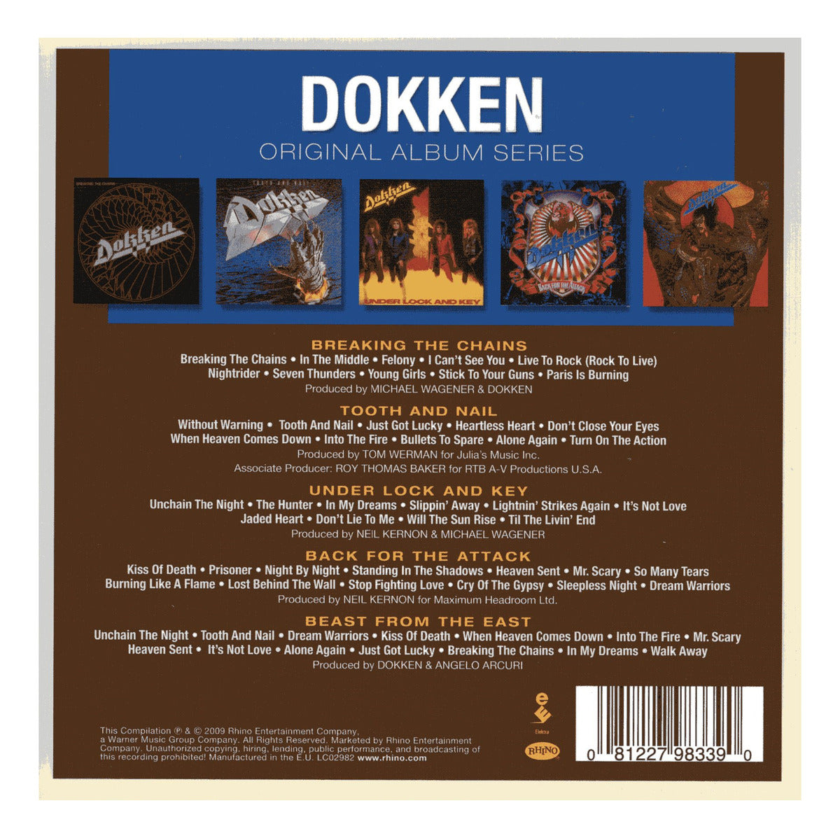 Dokken Original Album Series Importado Box 5 Discos Cd