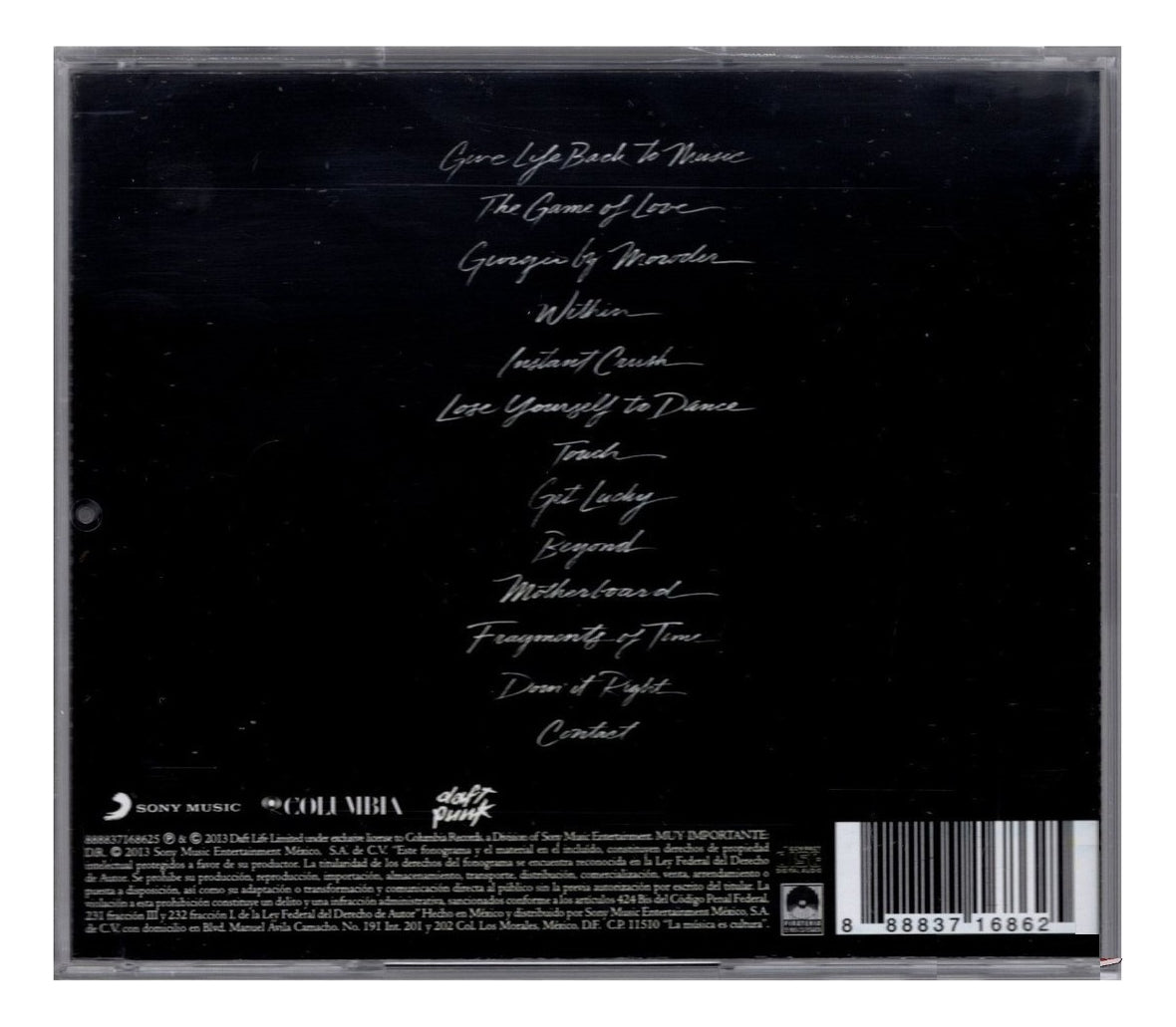 Daft Punk Random Access Memories Disco Cd