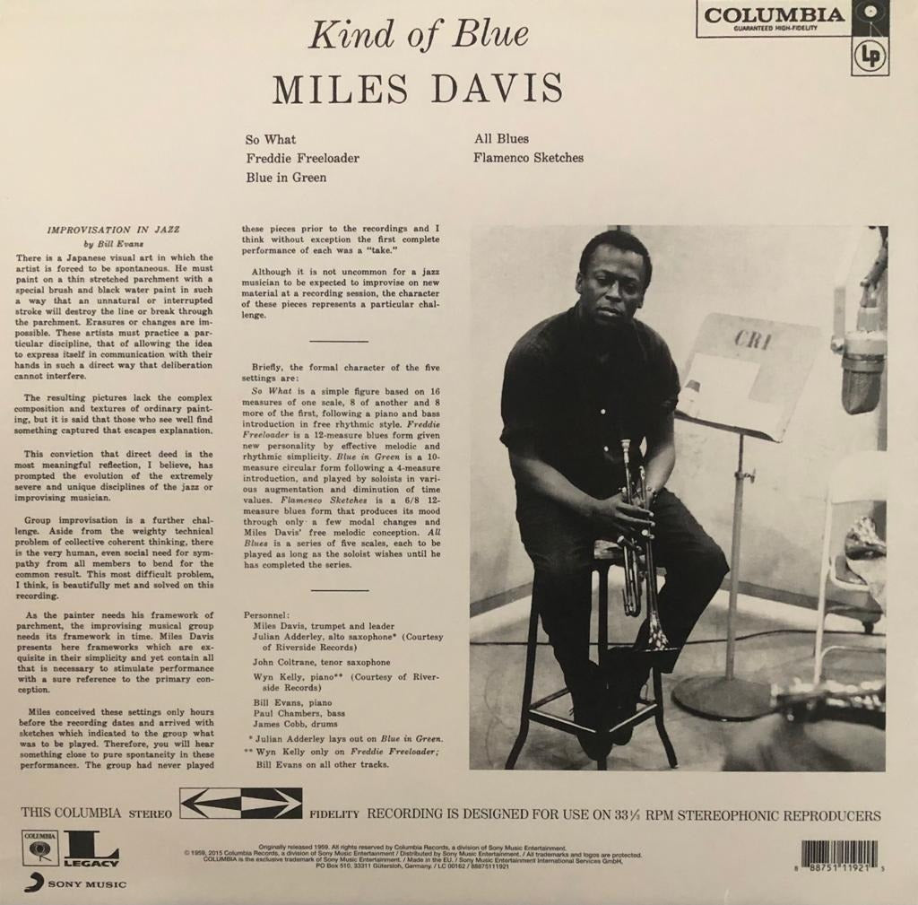 Miles Davis Kind Of Blue Lp Acetato Vinyl