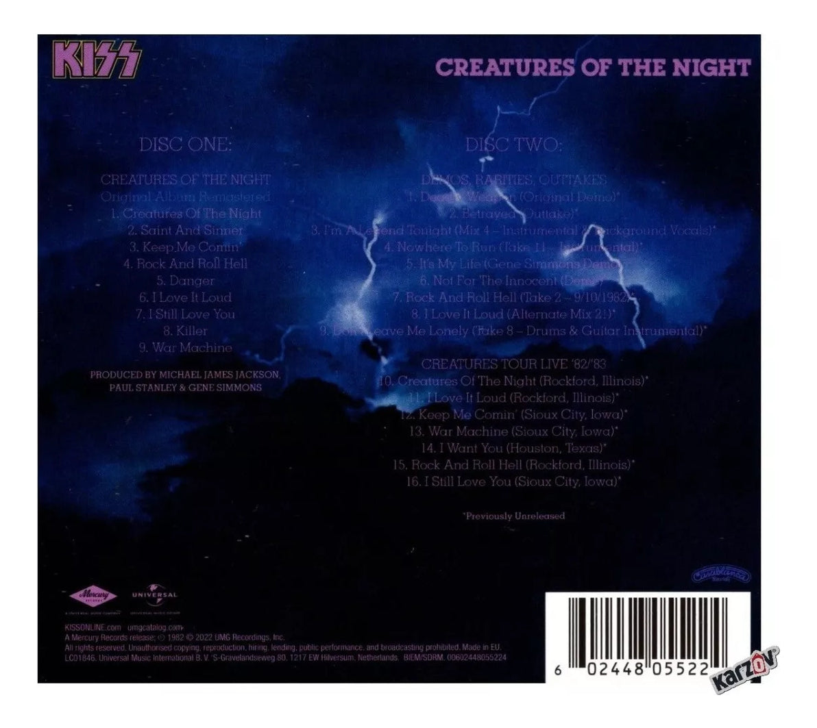 Kiss Creatures Night 40th Anniversary Deluxe 2 Discos Cd
