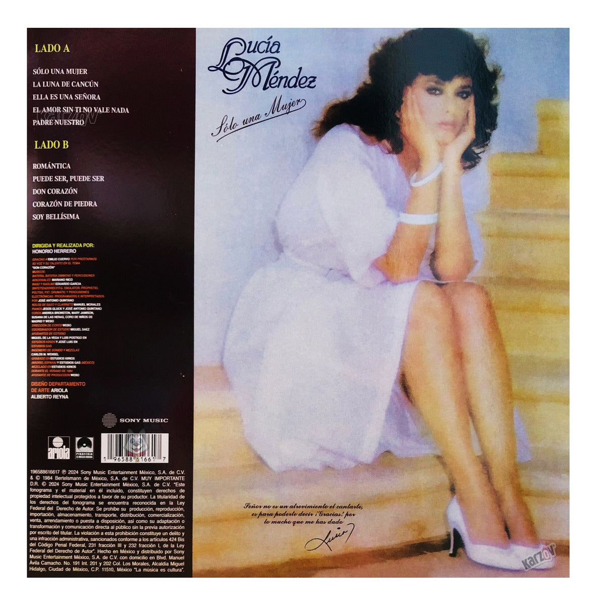 Lucia Mendez Solo Una Mujer Blanco White Lp Vinyl