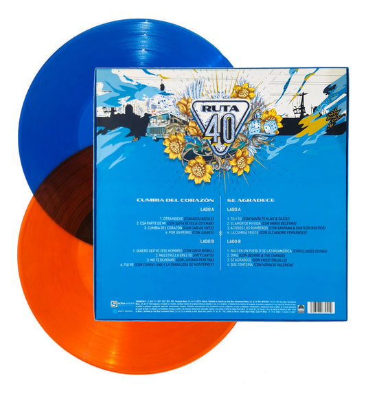 Los Angeles Azules Ruta 40 Blue & Orange 2 Lp Vinyl