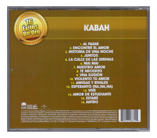 Kabah 16 Exitos De Oro Disco Cd