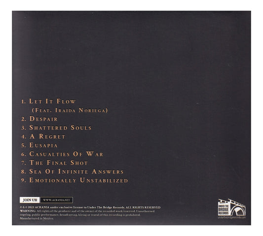 Acrania Unbreakable Fury 2020 Re - Recording 2 Discos Cd